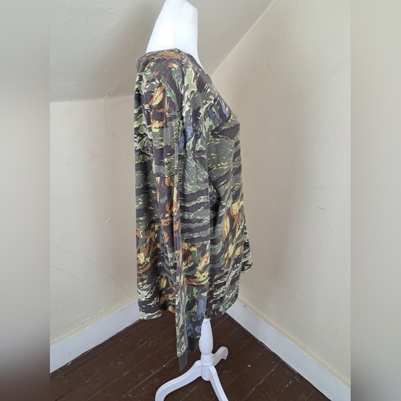 Nike Tiger Camouflage Cotton Long Sleeve Mens  Shirt Size XXL - Picture 3 of 12